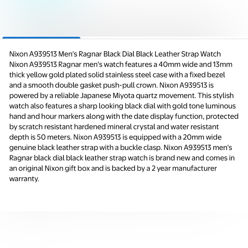 Nixon The Ragnar 36 Black and Gold Watch - Picture 6 of 7